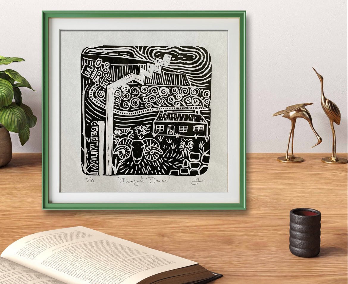 Donegal Dreams - Lino print limited edition colour way
