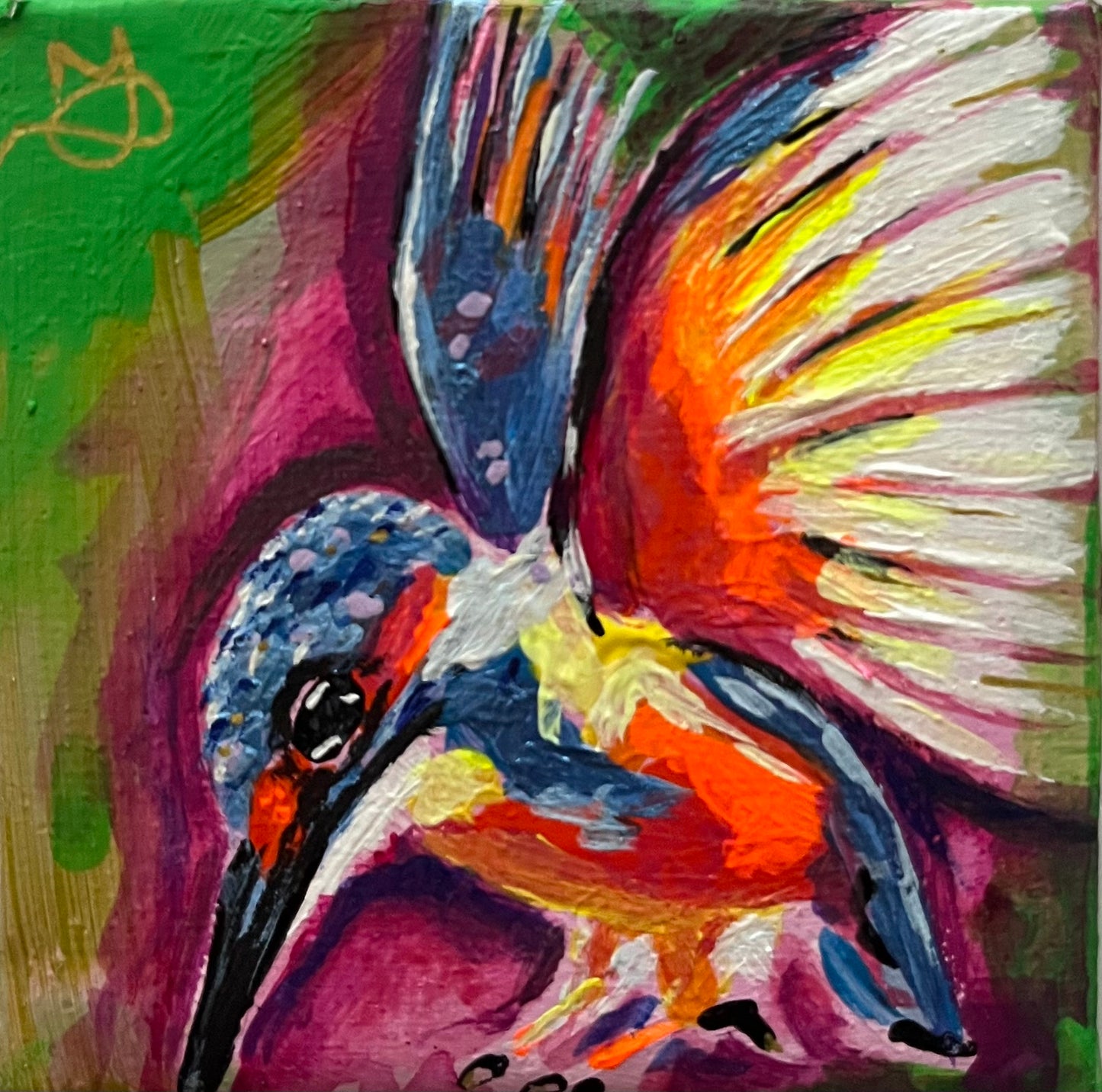 ‘Mini Kingfisher’ original painting
